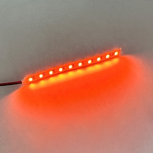 Bande LED pour jeu de flipper Amber DC 6,3 volts 10 LED avec # 44 connecteurs à clip en forme de coin - Product Image 6