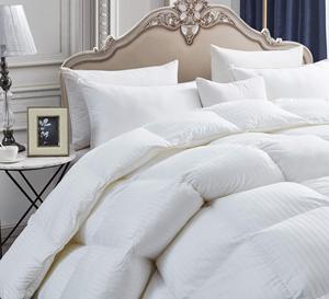 100% Ai Cập bông trắng sọc sang trọng 1200 chủ đề đếm đầy đủ Nữ Hoàng Kích thước Siberian ngỗng xuống và lông <span class=keywords><strong>Comforter</strong></span> - Product Image 3