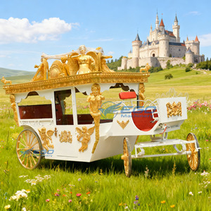 Carruaje Eléctrico Real de Cenicienta para Bodas y Turismo, Modelo Escultura Dorada 2026 - Product Image 2
