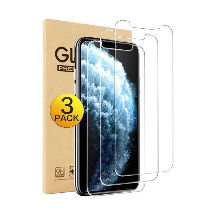 Amazon Hot Sale Screen Protector 3 Pack Cho Iphone 12 ,9H Chống Vân Tay Tempered Glass Bảo Vệ Màn Hình Đối Với Iphone 12 Pro Max
