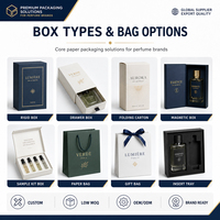 Emballages en papier pour parfums de luxe en gros, boîtes rigides personnalisées, sacs en papier, kits d'échantillons, OEM