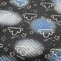 Tissu matelassé imprimé pour sac d'école, tissu polyester matelassé ultrasonique imprimé pour sacs d'école