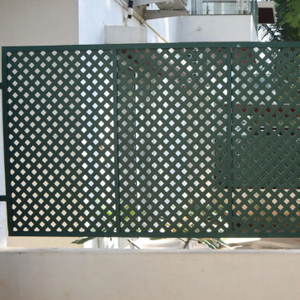 Panel de Cerca Modular de Vinilo <span class=keywords><strong>Blanco</strong></span>, Rejilla de Plástico de -48 Pulgadas x 96 Pulgadas, Cerca de PVC para Privacidad, Fabricante de Rejillas de Plástico - Product Image 4