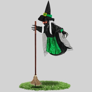 Figura de <span class=keywords><strong>Bruja</strong></span> Voladora Verde con Sonido y Luz para Decoración de Halloween y Cumpleaños, Ideal para Casa Embrujada y Jardín, Accesorio para Crear <span class=keywords><strong>una</strong></span> Atmósfera Espeluznante - Product Image 6