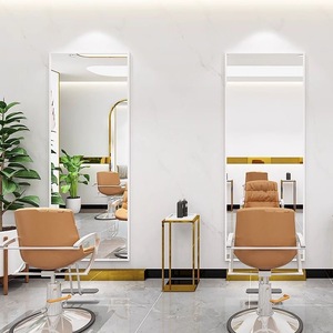 2025 Barber Shop <b>Mirror</b> Solid Aluminum Alloy Electroplating Color Salon <b>Mirror</b> Round Golden Arch Huge <b>Wall</b> <b>Mirror</b> LED - Product Image 4