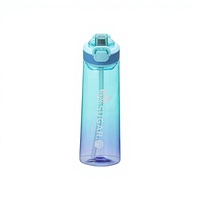 Bouteille d'eau parfumée compatible lave-vaisselle avec capsules de fruits et paille, anti-fuite, pour la gym, le cyclisme et les loisirs, prête à être expédiée