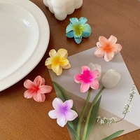 Jepit Rambut Cakar Plumeria Emas Ungu Gaya Eropa Amerika untuk Pesta Anak Aksesoris Bunga Alat Perawatan Kecantikan Plastik
