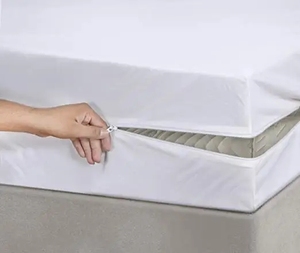 Coprimaterasso impermeabile con cerniera superiore copriletto matrimoniale coprimaterasso superiore con cerniera di protezione avanzata a 6 lati - Product Image 1