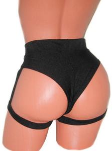 Bar Ds Dancer привлекательные женские брюки, экзотическая танцевальная одежда для взрослых, Европейский Американский черный красный 100% с вырезами до середины талии - Product Image 6