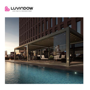 Luvindow Louver atap logam Aluminium, <span class=keywords><strong>Pergola</strong></span> Taman mewah Modern luar ruangan tahan air - Product Image 3