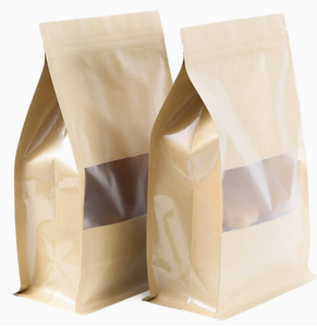 Food Grade Brown Kraft Paper Eight Sides Sealing <b>Packaging</b> <b>Bags</b> Flat Bottom Coffee <b>Bag</b> Coffee <b>Bags</b> in Stocks - Product Image 2