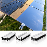 Pince de fixation pour panneau solaire en aluminium 6005-T5, pince intermédiaire pour film mince, support photovoltaïque sans cadre, clip EPDM