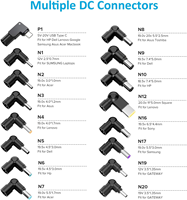 Adaptor Daya Laptop Universal 100W untuk Mobil dengan 16 Tip untuk Lenovo MacBook HP Dell Asus Acer Toshiba Samsung