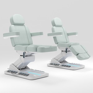 Lit de massage électrique de luxe à 4 moteurs, en cuir synthétique, éponge haute densité, lit facial réglable pour clinique de beauté haut de gamme - Product Image 4