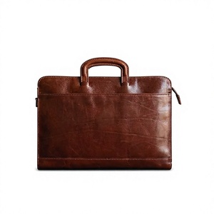 Dernière collection Sac de voyage pour ordinateur portable en cuir véritable fait main, écologique, imperméable, sac à main noir pour homme, mode vintage - Product Image 4