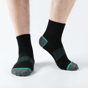 Socks KTL05 Low MOQ Wholesale Custom Logo Athletic Running White Gray Black Cotton Plain Colors Men Terry Ankle Sports Socks