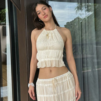 FS11119A Nouveauté Vêtements d'été pour femmes Hauts dos nu à bretelles