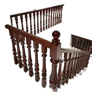 Cao cấp vàng Rosewood cầu thang lan can tự cài đặt rắn gỗ lan can cho nhà không trượt bảo vệ lan can leo núi - Product Image 5