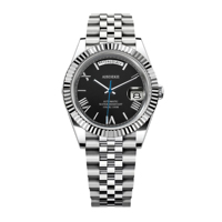 Montre automatique pour homme de haute qualité, classique, résistante à l'eau, avec logo personnalisé, affichage du jour et de la semaine.