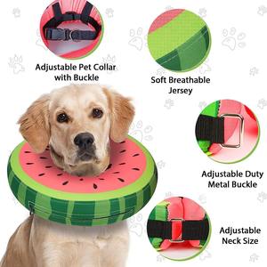 Bloemenpatroon Huisdier Opblaasbare Zachte Hals Herstelkegel Post-Operatie Watermeloenhalsband Voor Honden Plastic Materiaal - Product Image 2