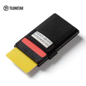 TILONSTAR TVC330 Portacarte Automatico Pop-up in Alluminio Portatile con <span class=keywords><strong>Clip</strong></span> Portadenaro e Protezione RFID per Carte di Credito e Documenti - Product Image 2