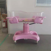 Cama de Hospital Ajustable de ABS para Recién Nacidos con Ruedas, Adecuada para Familias y Obstetricia