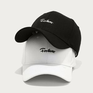 New Custom Logo Trendy Fashion Baseball Cap Simple Embroidered Letter Hard <b>Top</b> Cotton 6 Panel Sports Caps for Women Men - Product Image 2