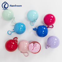 Rainfreem Outdoor Hiking Camping Porte-clés Portable Adultes Étui sphérique Imperméables Boule en plastique Porte-clés Imperméable jetable