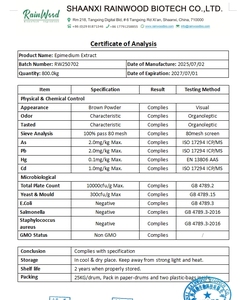 Rainwood Cung cấp Horny Goat Weed chiết xuất epimedium chiết xuất bột với số lượng lớn - Product Image 2