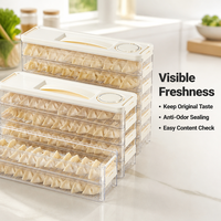 Boîte de rangement portable pour dumplings, pour porte latérale de réfrigérateur/congélateur, pour espaces étroits, en plastique alimentaire
