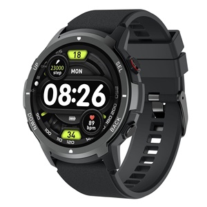 S52 Jam Tangan Pintar Detak Jantung Oksigen Darah Pemantauan Kesehatan Jam Alarm Panggilan Olahraga Tahan Air Layar TFT Tali Silikon - Product Image 1