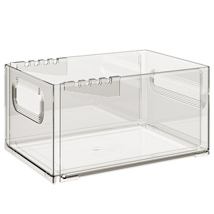 Choice Fun PETデスクトップリトラクタブルストレージボックスリビングルーム研究室-持続可能な積み重ね可能なキャビネットブック収納バスケット - Product Image 5