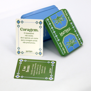 Cartes d'affirmation personnalisées imprimées dans une boîte en métal, finition mate, forme carrée, jeu de cartes personnalisées, jeu de cartes d'affirmation de soi - Product Image 5
