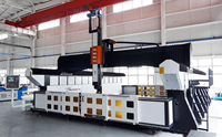 Routeur à bois Rongchi 5 axes ATC CNC avec système de contrôle Syntec moteur Richauto et PLC pour la sculpture sur mousse 3D et la fabrication de sculptures