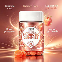 Gummies Probiotiques pour Femmes Adultes 5 Milliards de UFC Saveur Canneberge Soin Intime Soutien Digestif et Immunitaire Sans Sucre Végétalien OEM
