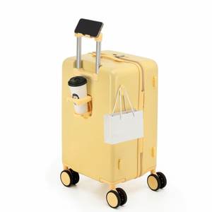 <span class=keywords><strong>Valise</strong></span> de voyage grande capacité pour femme avec nouvelles grandes roues pivotantes de 20 pouces et serrure à combinaison de 24 pouces - Product Image 4