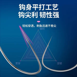 ตะขอเบ็ดคู่แข็งแรงพร้อมสายลีดเดอร์สำหรับตกปลาคาร์พน้ำจืด ดีไซน์คมและทนทาน - Product Image 1