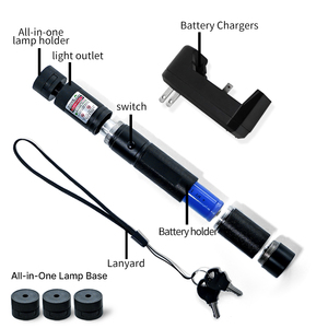 Puntero láser verde <span class=keywords><strong>serie</strong></span> 303 con bloqueo de seguridad y cargador triple | Láser educativo multipatrón de 532nm - Product Image 4