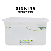 Promotion : Leurre de pêche coulant en plastique type Minnow 5cm 7cm, peinture 3D, vente en gros, appât artificiel pour jigging, fabriqué en acier et ABS