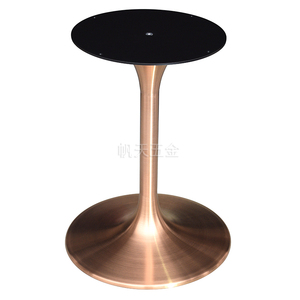 Base de <span class=keywords><strong>pied</strong></span> de table <span class=keywords><strong>tulipe</strong></span> en <span class=keywords><strong>métal</strong></span> or rose en acier inoxydable style moderne direct personnalisé en gros par l'usine - Product Image 3