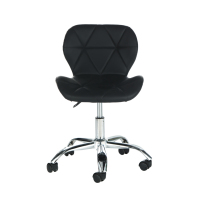 Chaise de bar moderne et simple en PU, pivotante, sans accoudoirs, avec dossier haut, convertible en fauteuil à dossier ailé, idéale pour salon de coiffure, imperméable