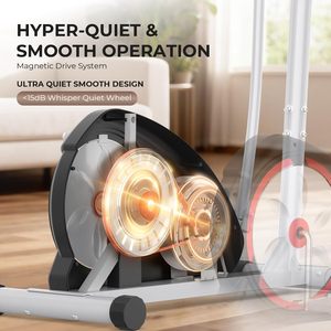 Appareil de fitness elliptique magnétique CRYSTAL SJ2880 pour la maison, équipement de <span class=keywords><strong>gym</strong></span>, cadre en acier de 60 mm, capacité de charge maximale de 150 kg - Product Image 2