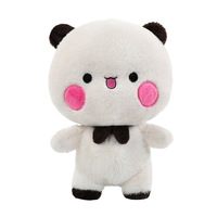 Boneka Beruang dan Panda Kawaii, Boneka Hewan Lembut, Set Pasangan Lucu, Bantal Dekoratif untuk Ide Hadiah