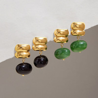 Boucles d'oreilles en résine de luxe Gaovo, design haut de gamme, en acier inoxydable, hypoallergéniques, sans ternissement, bijoux de mode pour femmes, vente transfrontalière