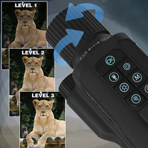 Monoculaire de vision nocturne numérique infrarouge 3x-5x 600m, télescope en alliage d'aluminium, lentilles multicouches, construction durable pour l'extérieur et la nuit - Product Image 4