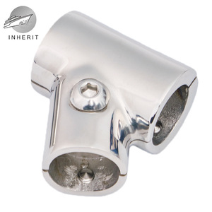 Raccord en T séparable à 90 degrés en acier inoxydable 316 de 22/25 mm pour tuyauterie marine Heritage Metal - Product Image 3