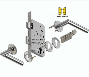 KEYMAN 6072 Edelstahl 304 Brandschutz CE EN Einst eck schloss Türgriff schloss Set Brandschutz-Türbeschläge - Product Image 3