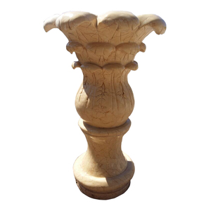 Rắn nhập khẩu tối emperador đá cẩm thạch cột vuông trụ cột cầu thang lục bình khắc đá cột - Product Image 5