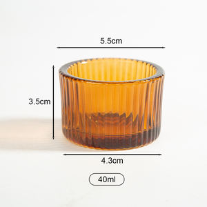 Mini pots et supports en verre coloré pour bougies, prix compétitif, achat en gros, contenants pour bougies chauffe-plat pour mariages et décoration intérieure - Product Image 2