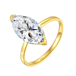 Fabricante de Joyería Fina al por Mayor, Anillo de Moissanita de Plata de Ley Hueca de 2.5ct, Clásico y Certificado, para Compromiso y Boda de Mujer - Product Image 1